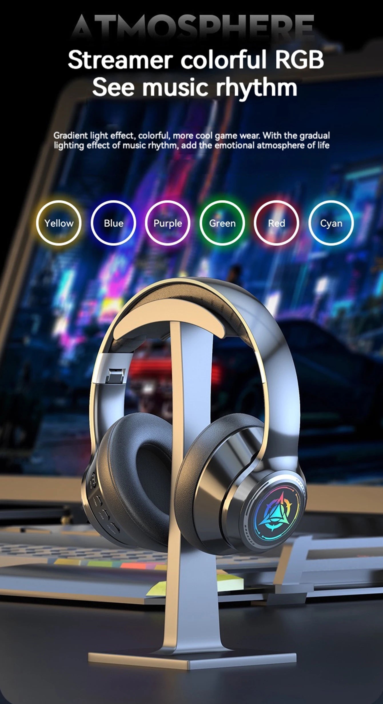 Wireless Headphones | Over-Ear, In-Ear, Headband Styles, Low-Latency HIFI Call, Leather Comfort, USB-C Charging, Rotatable, Port