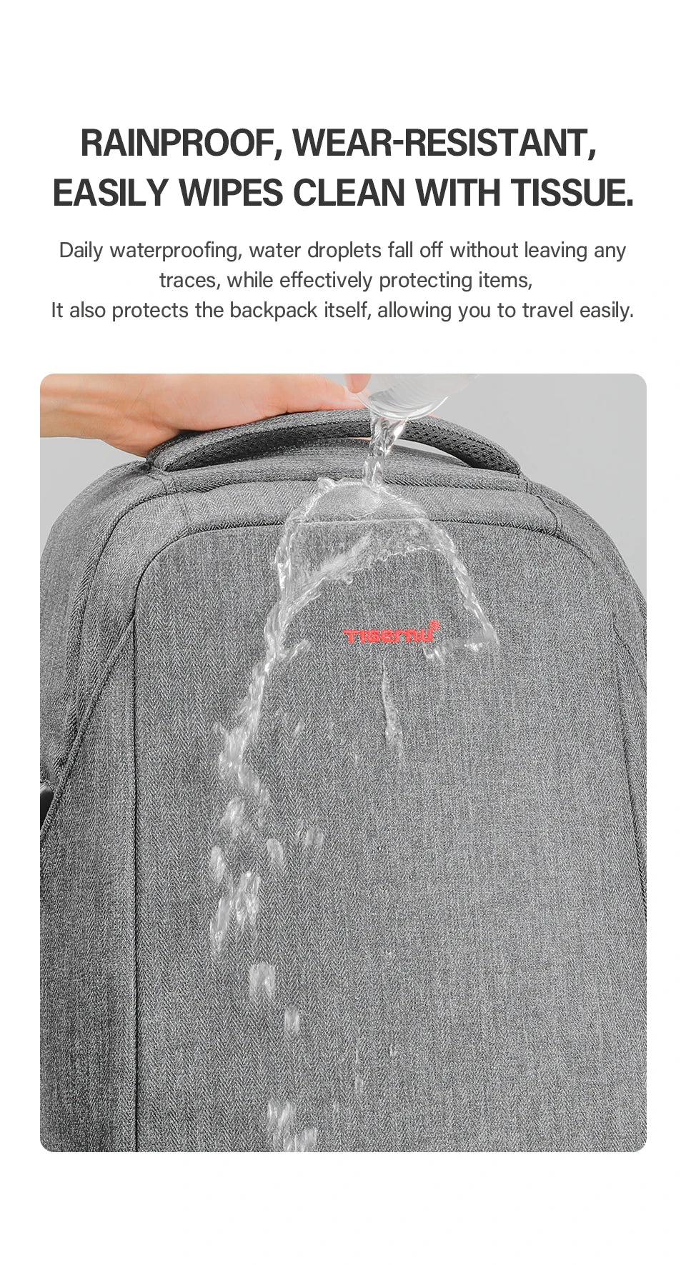 Tigernu Anti Theft Backpack Men USB Port Computer Backpacks For Men Bagpack Schoolbag 15.6inch Backpack Bags Travel Bag Knapsack