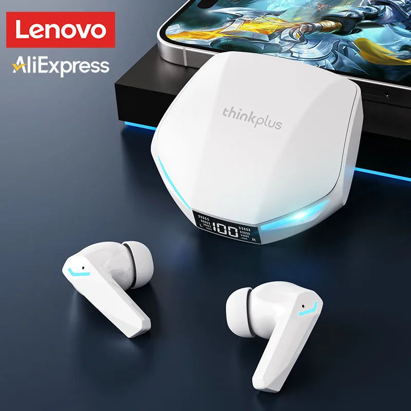 Choice Lenovo GM2 Pro TWS Wireless Bluetooth V5.3 Earphone HD Call Low Latency Headphones Dual Mode Music Gaming Earbuds GM2PRO