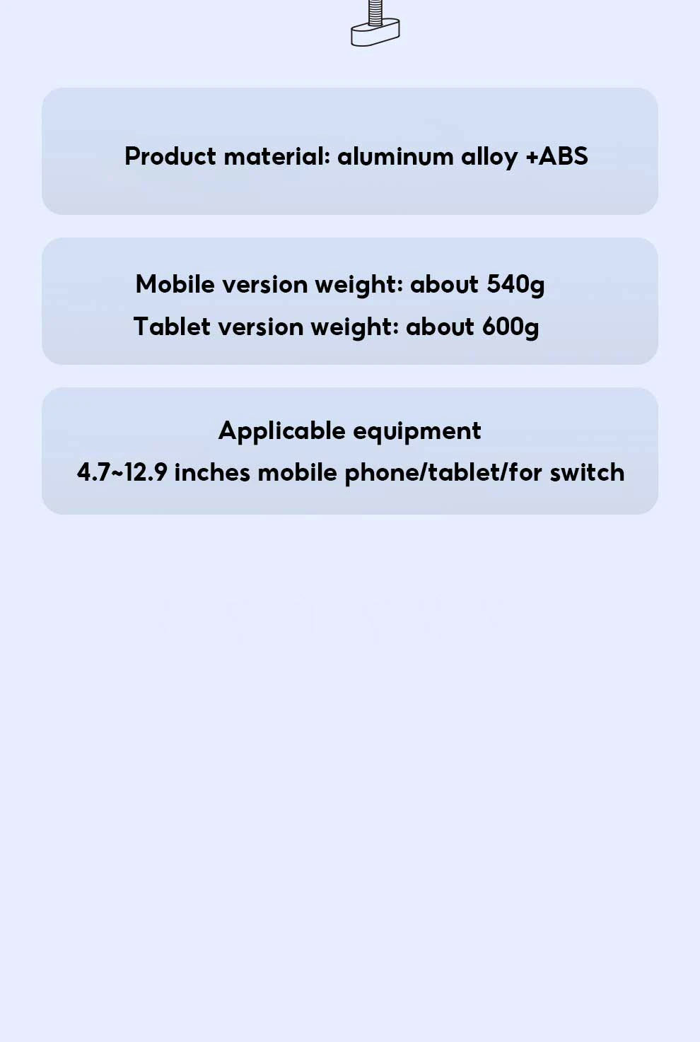 MoZhao Tablet Stand Desktop Support Stand Phone Holder 360° Rotating Folding Aluminum Alloy Office Fixing Magnetic Bracket