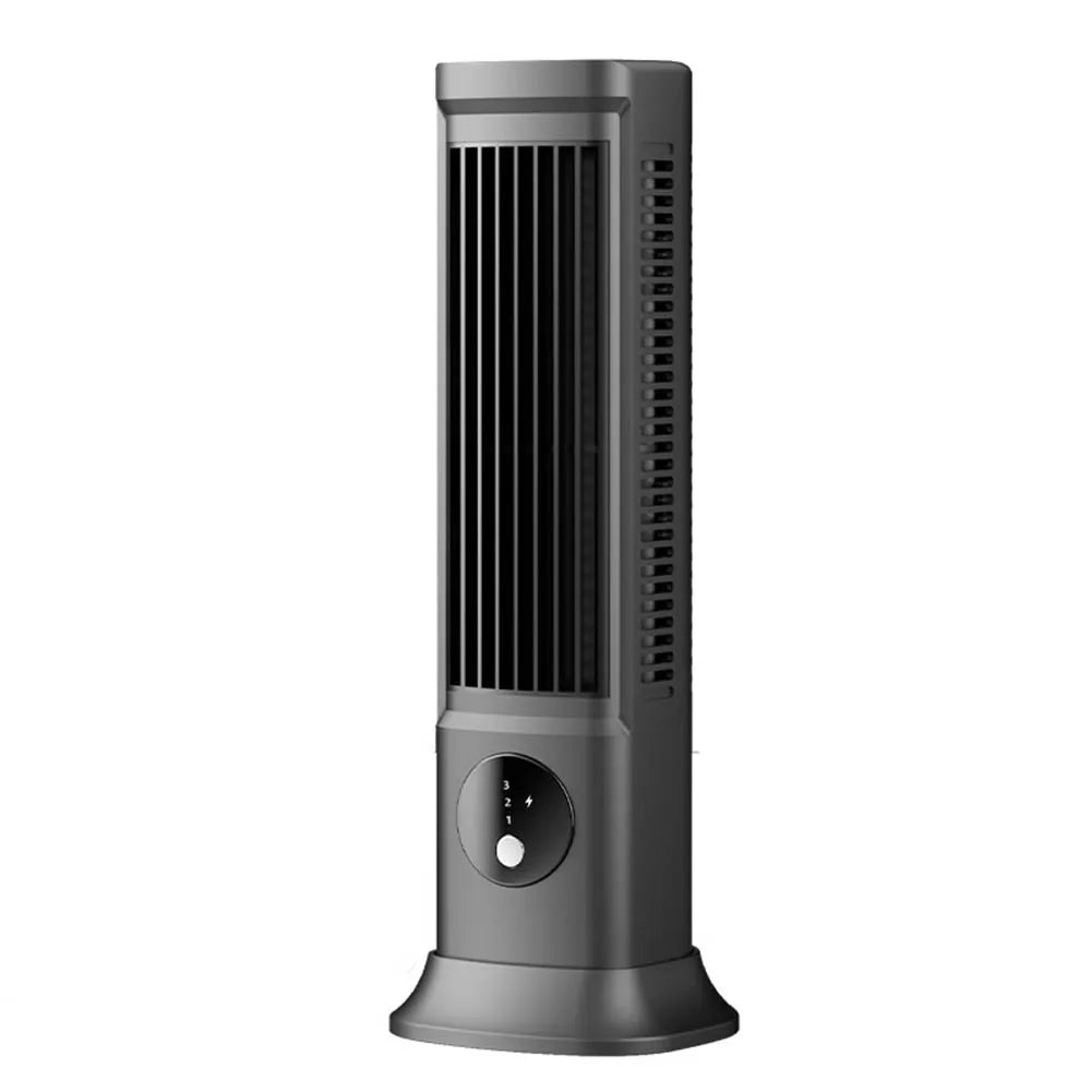 Quiet Bladeless Fan USB Rechargeable 3 Speeds Quiet Air Cooler Desktop Cooling Fan Portable Tower Fan for Home Office Dormitory