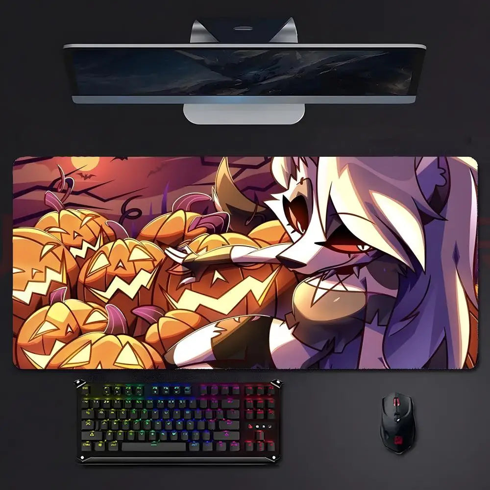 Animation Dark H-Helluva Boss Mouse Pad Mousepad Large Gaming LockEdge Thickened PC Table Desk Mat