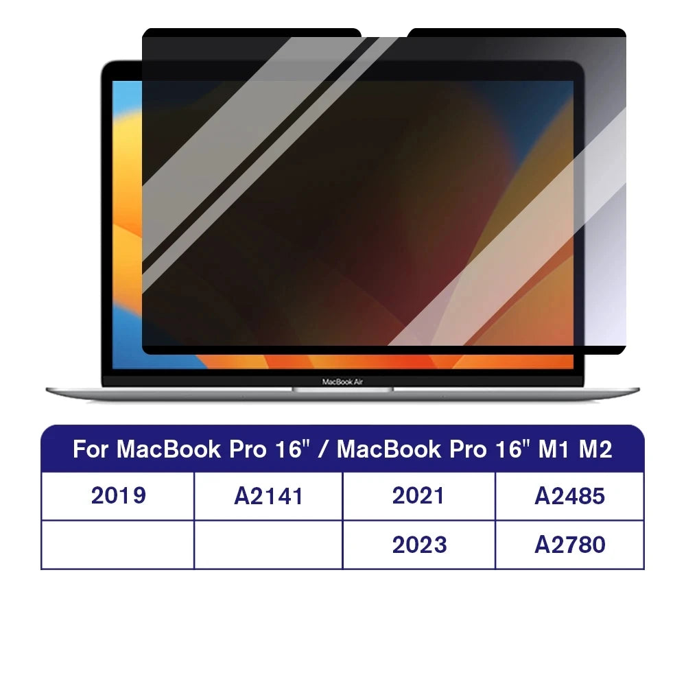 Magnetic Privacy Screen Protector For Macbook M1 M2 Air A2337 A2681 A2442 Pro14 13 16 A2485 2023 Anti-glare/spy Anti-peep Film