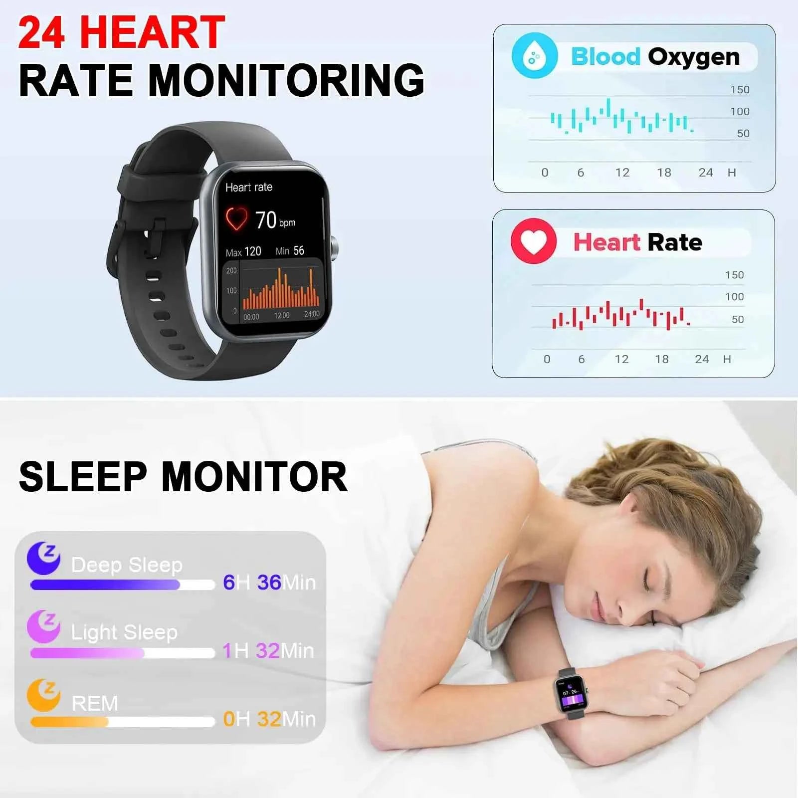 Smart Watch(Answer/Make Calls), 1.96