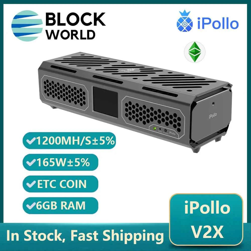 New iPollo V2X 1200Mh/s 165W ETC Miner ETCHash Algorithm ipollo ETC ASIC Miner V2X 1.2G ETC Mining Machine ETC Coin Low Noise