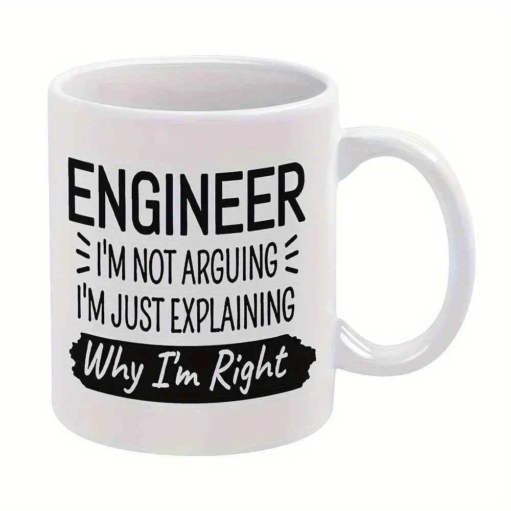 Engineer Funny Mug: 11 Oz Ceramic Water Cup, Perfect for Office, Family Life, Party, and as Birthday and Holiday Gifts