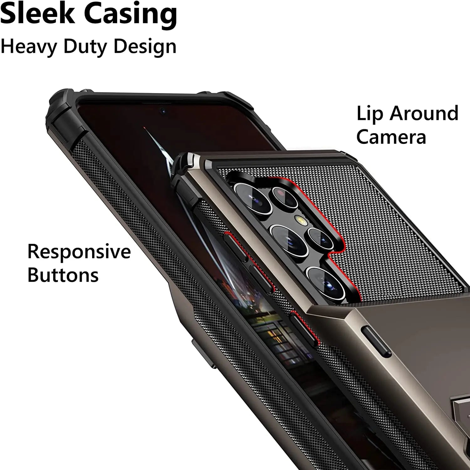 For Samsung S25 Edge S24 S23 S22 Ultra S21 Wallet Case Flip Cover Card Holder Pocket Dual Layer Protective Full-Body Hard Bumper