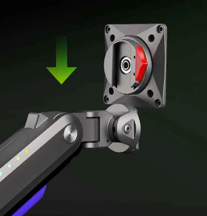 NB G70 F6 E6 Gaming Monitor Arm 32-60 Inch Curved Arc Screen Desktop Ultra Wide Monitor Holder Mount with RGB Light 2-20kgs