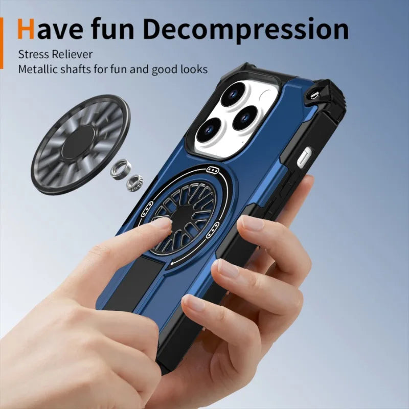 Luxurious armor 2-in-1 Shockproof Magnetic Adhesive Protective Case for Redmi Note 14 4G5G 14Pro ProPlus  With stand Hard shell