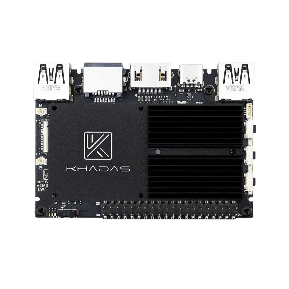 Khadas New VIMs Heatsink For Vims & Edge-V SBC  Single Board Computer compatible 3705 Cooling Fan/DIY Case