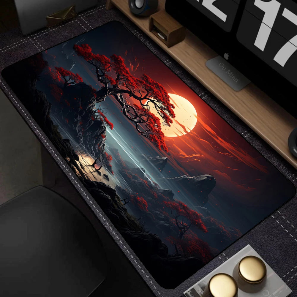 XXL Mouse Pad Anime Natural Scenery Mousepad Large Teclado Mousepad Pc Keyboard Gaming Table Mats Laptop 900x400 Mouse Mat