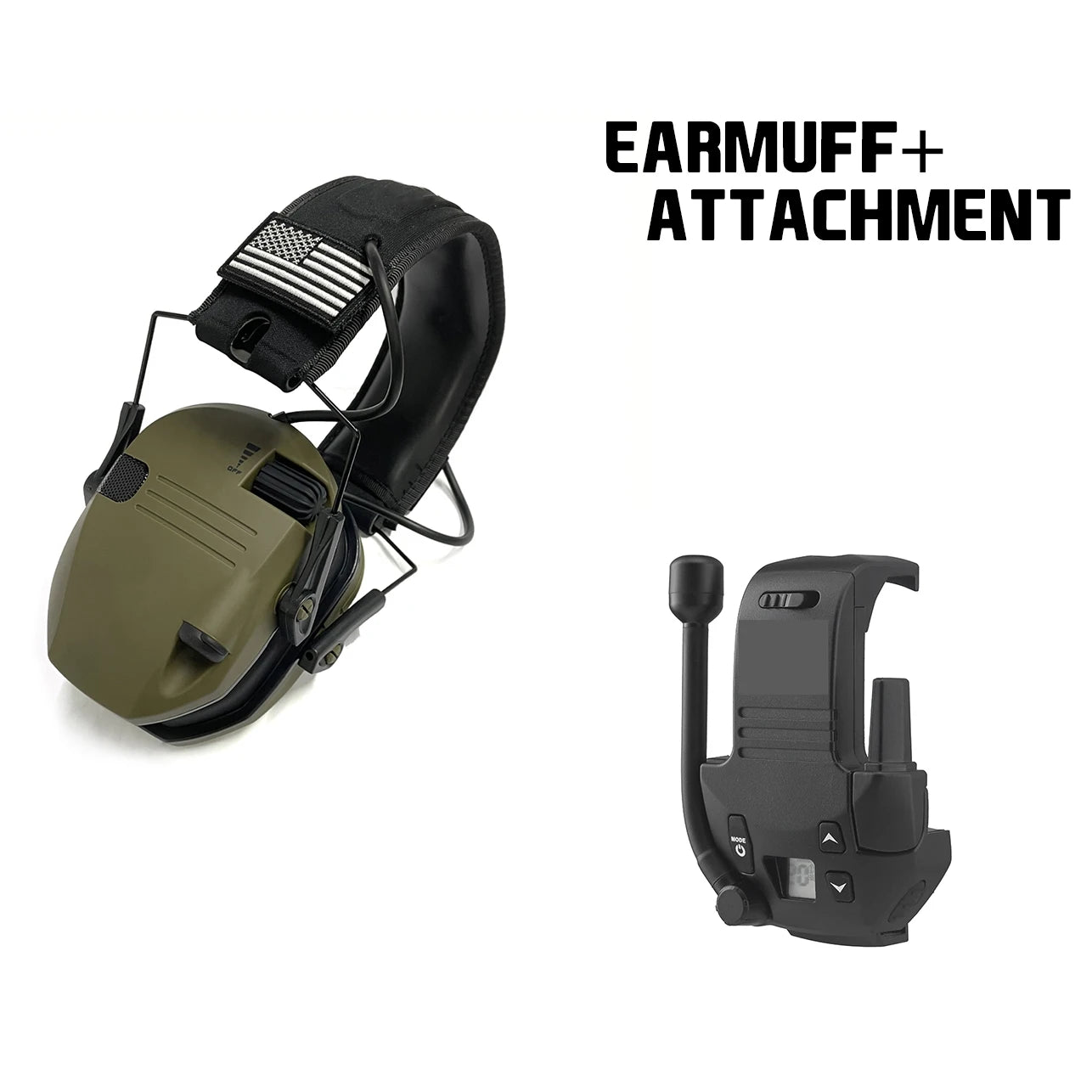 Tactical Headphones High Sensitivity Clear Call Military Headset for Shooting Communication Water Resistant Noise Reduction