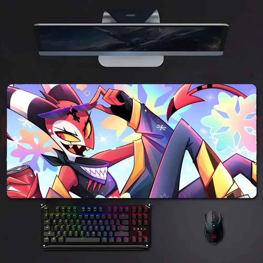 Animation Dark H-Helluva Boss Mouse Pad Mousepad Large Gaming LockEdge Thickened PC Table Desk Mat