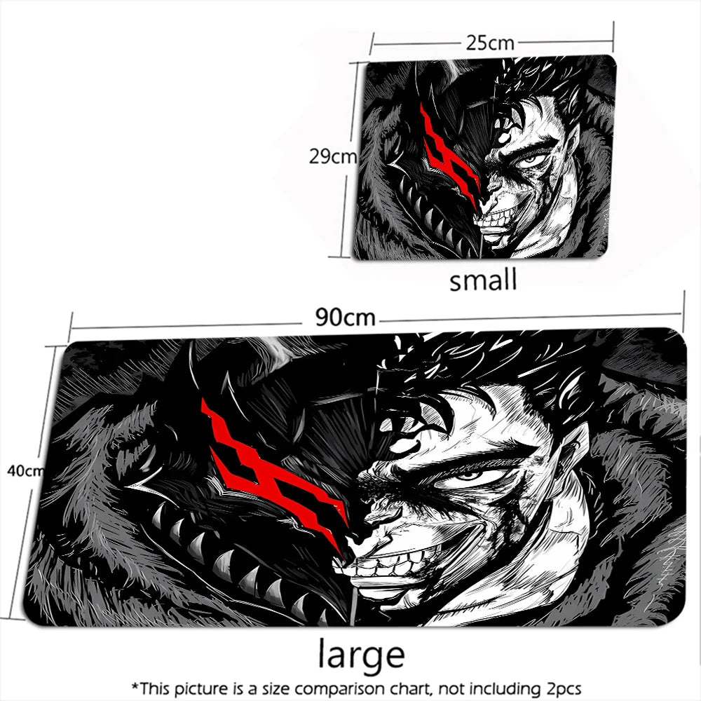 Guts Sword in Berserk Mouse Mat XXL Computer Accessories Large Keyboard Laptop Table Pad The New Product Gamer Gaming Mousepad