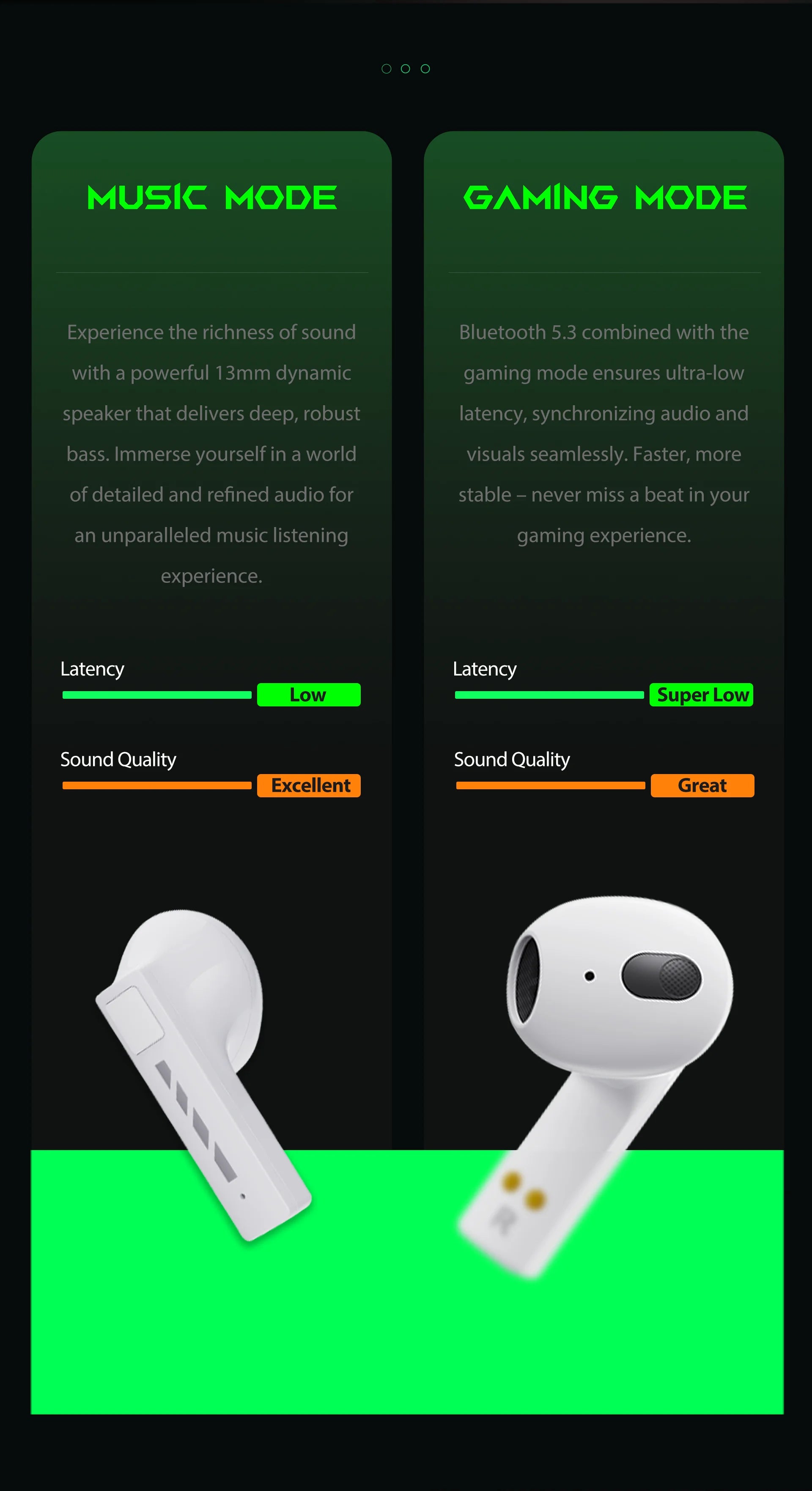 Black Shark T11 TWS Wireless Earbuds with Active Noise Cancellation, Bluetooth 5.3, 30 Hour Battery Life, RGB Light, Low Latency