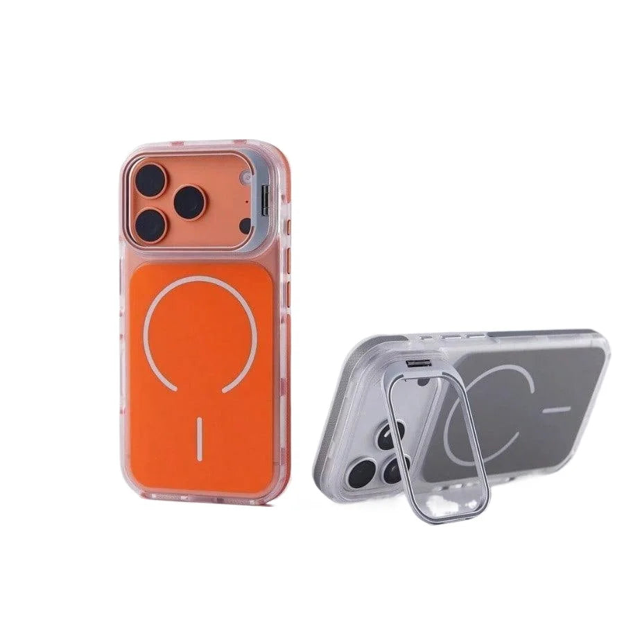 Magnetic Camera Mount Phone Case for iPhone 17 Pro Max, iPhone 16 Pro, iPhone 15/14 Pro, and iPhone 13/12 with Non-Slip Edges