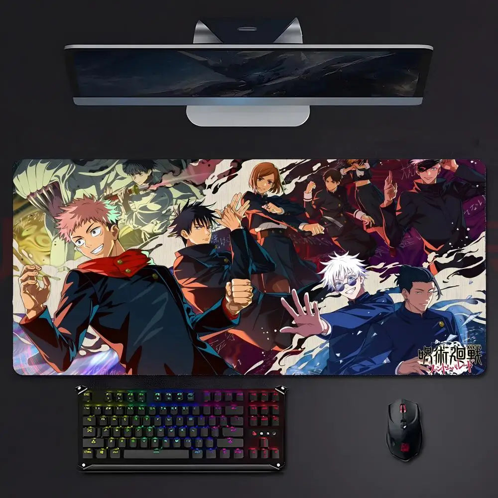 anime supernatural J-Jujutsu K-Kaisen Mouse Pad Mousepad Large Gaming LockEdge Thickened PC Table Desk Mat