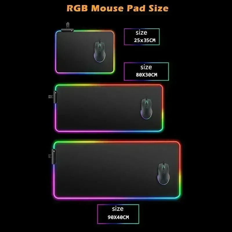 Geometry Large RGB Gamer Mousepad 40x90cm Hexagon Mouse Mat Gaming Mousepads LED Keyboard Mats Luminous Desk Pads Mouse Pad