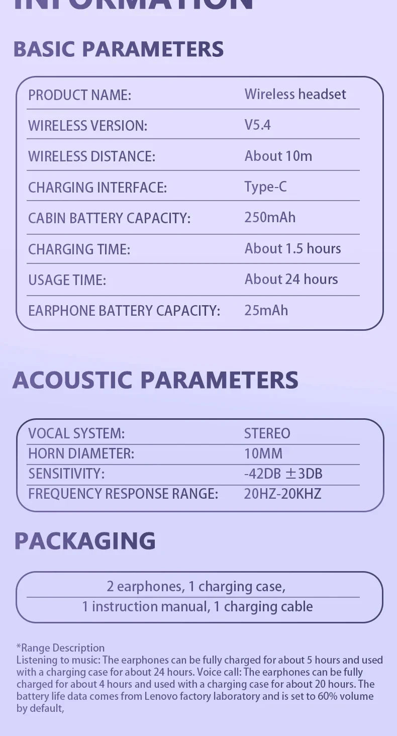 Original Lenovo TA410 TWS Panoramic Sound Effects Wireless Earbuds Ear Clip Bone Conduction With Mic Bluetooth 5.4 Headphones