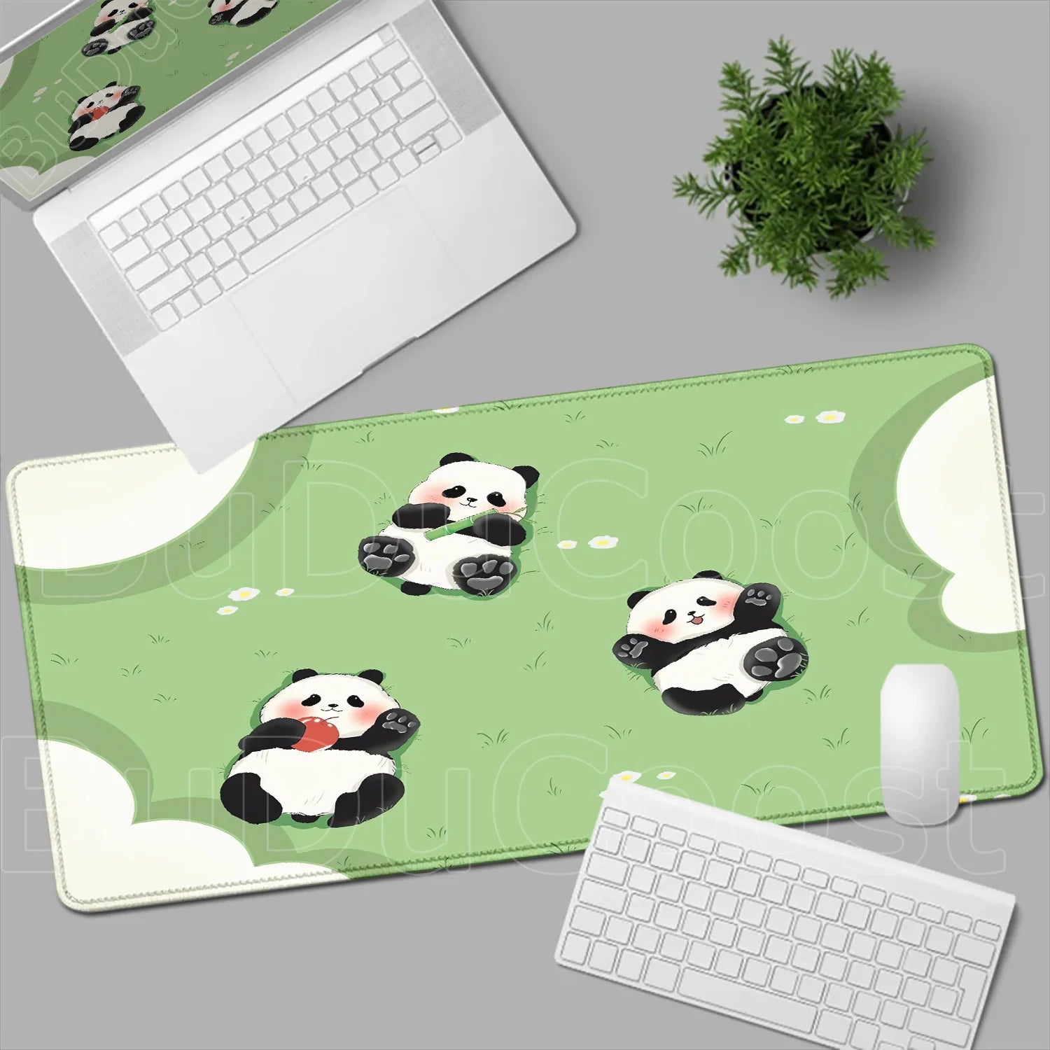 HD Printing Kawaii Anime Panda Mouse Pad Large Computer Office PC Game Table Mats XXL Gaming Keyboard Pad Cute Animals Desk Pads