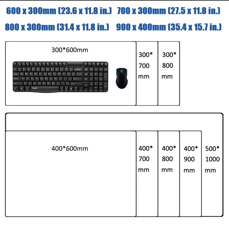 HD Printing Kawaii Anime Panda Mouse Pad Large Computer Office PC Game Table Mats XXL Gaming Keyboard Pad Cute Animals Desk Pads