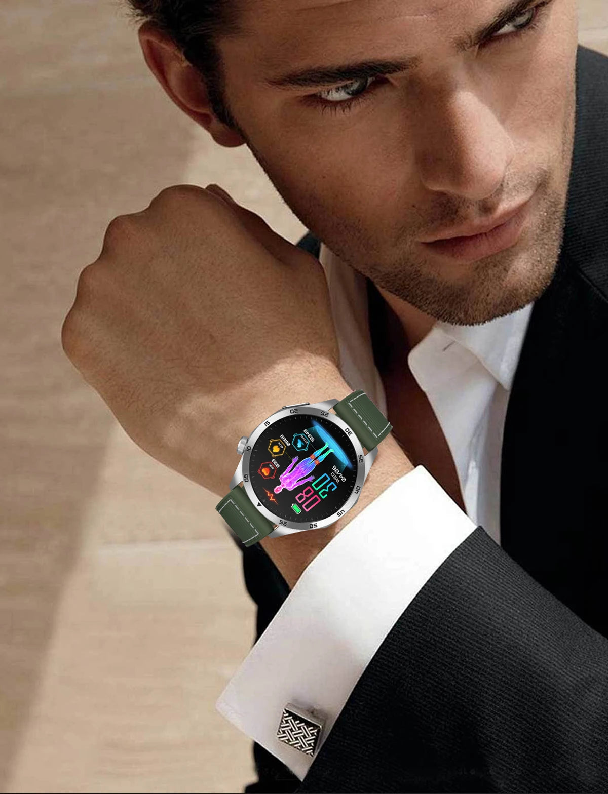 2025New Micro Physical Examination Blood Lipids Uric Acid Blood Pressure Smart Watch ECG+PPG Clock Bluetooth Call Smartwatch Men