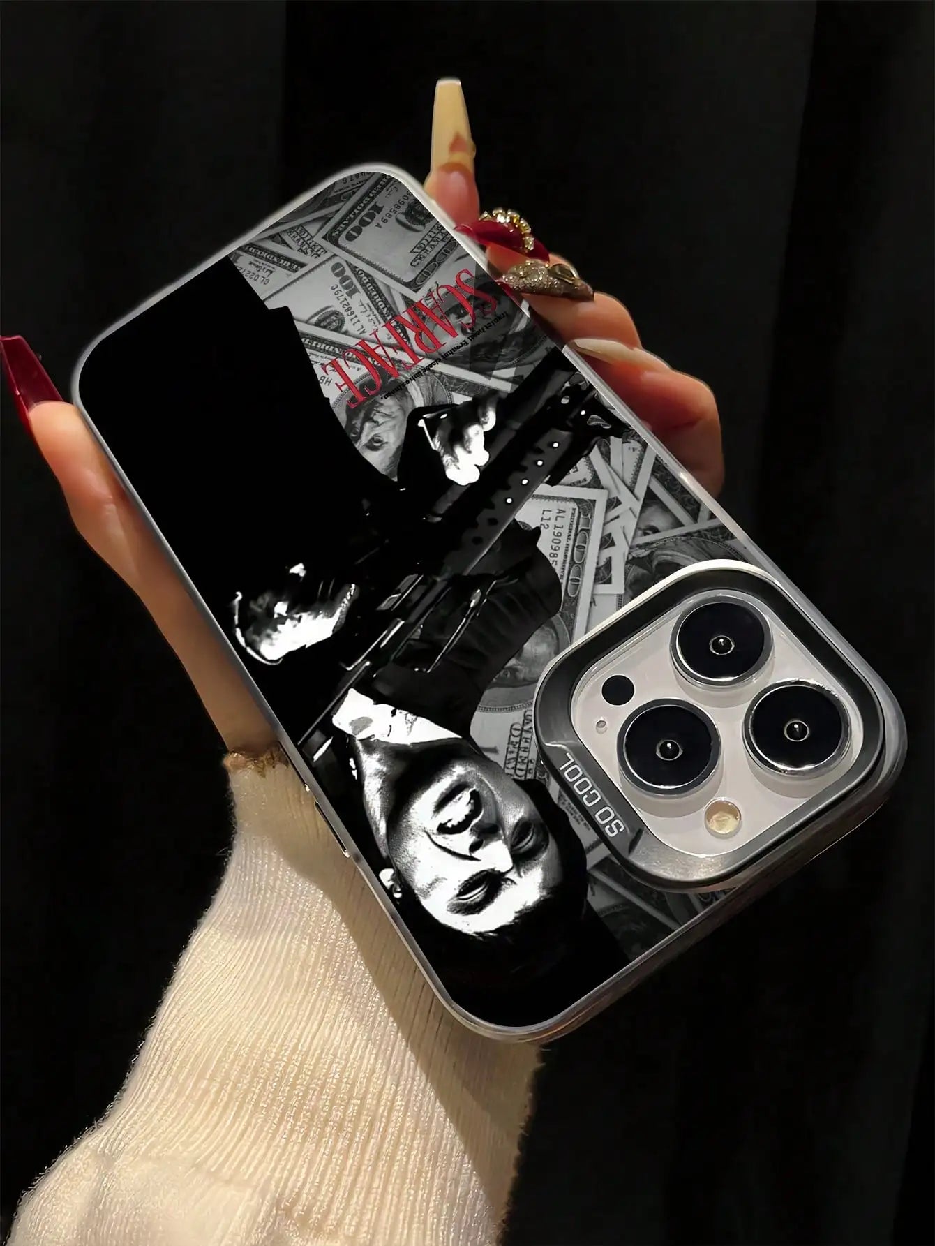 1pc Dog Head Design Phone Case Compatible With IPhone 17 Pro Max, 16 Pro, New 15 Pro, 14, 13, Transparent Electroplated High-End Anti-Fall Full Coverage Phone Case