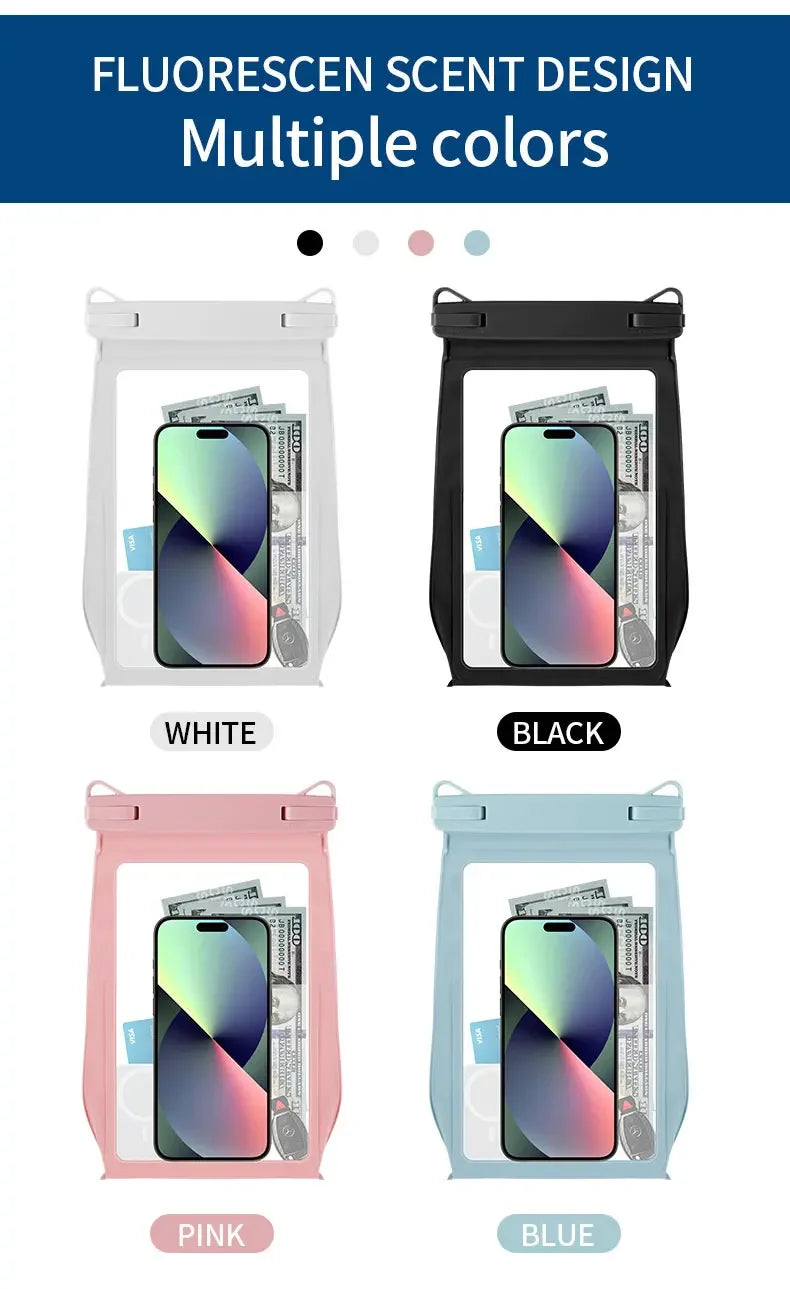 Waterproof Case for iPhone 16 15 14 Samsung S24 23 Ultra Pro Max Plus Large Capacity Swimming Underwater Diving Cover Pouch \';[