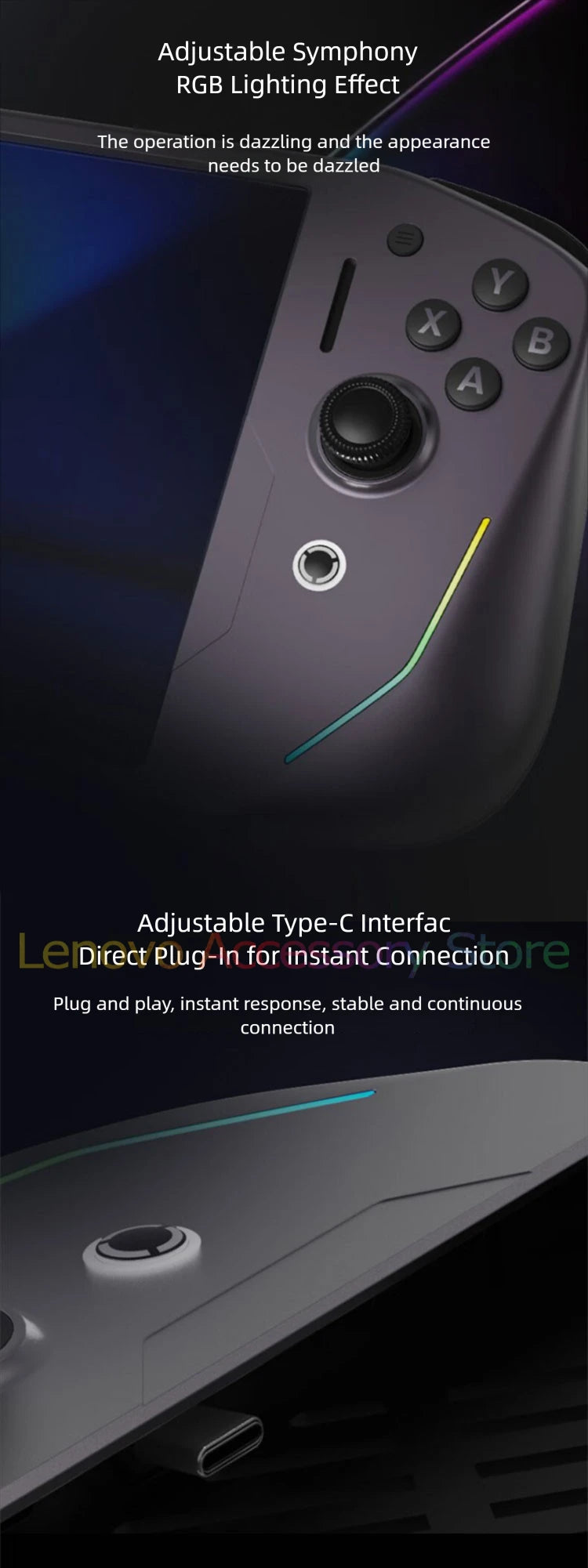Lenovo LEGION G9 2025 Gamepad For Y700 Gen2 Gen3 Gen4 Tablet Game Controller Vibration Motor High Precision Hall Rocker Gaming