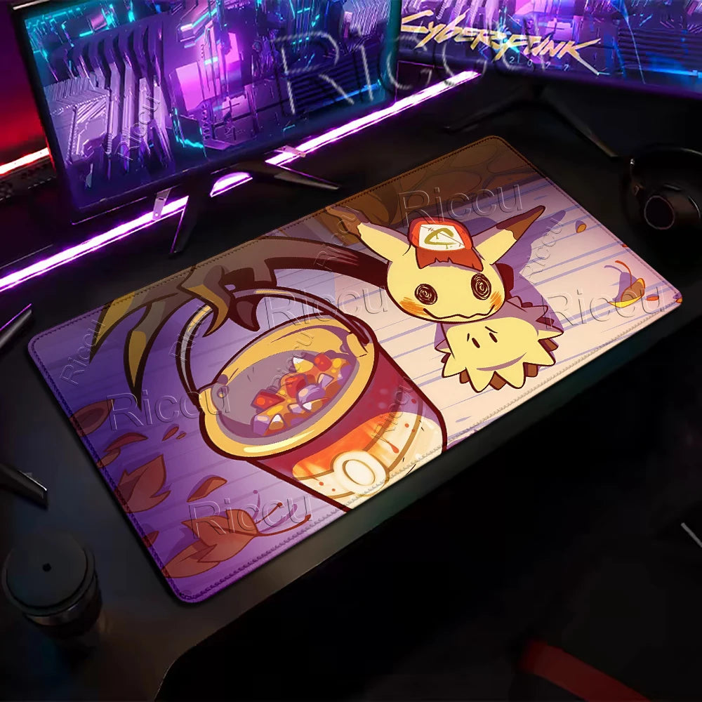 XXL Mousepad Laptop Japan Cool Anime Mouse Pad Large pokemon Mimikyu Gaming Mat Gamer PC Cabinet Keyboard Rug Desk Accessories