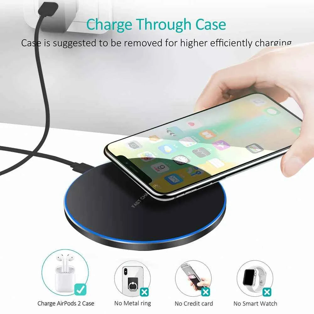 100W Fast Wireless Charger Mobile Phone Chargers Pad Stand For iPhone 15 14 13 12 Pro Max 8 Samsung Xiaomi Charging Dock Station