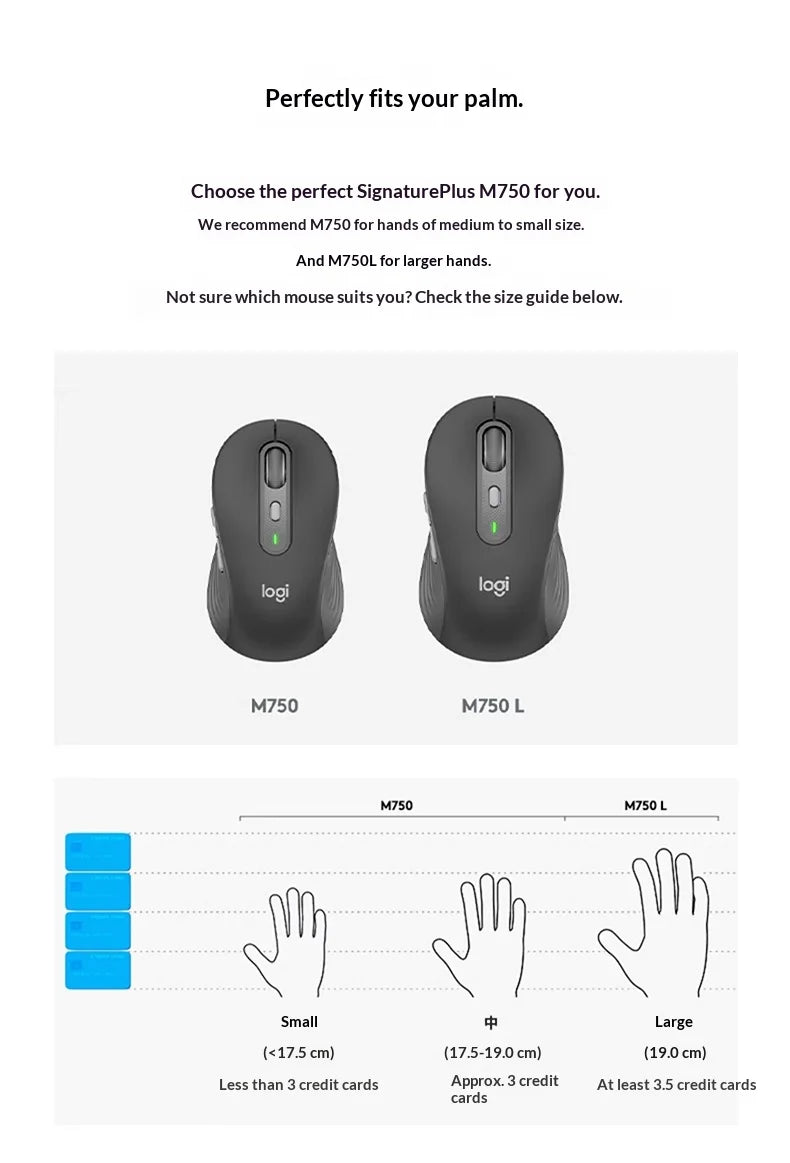 Logitech M750 Wireless Bluetooth Mouse Silent Click Comfort Shape Long Battery Life Multi Device Pairing for Mac Windows iPad