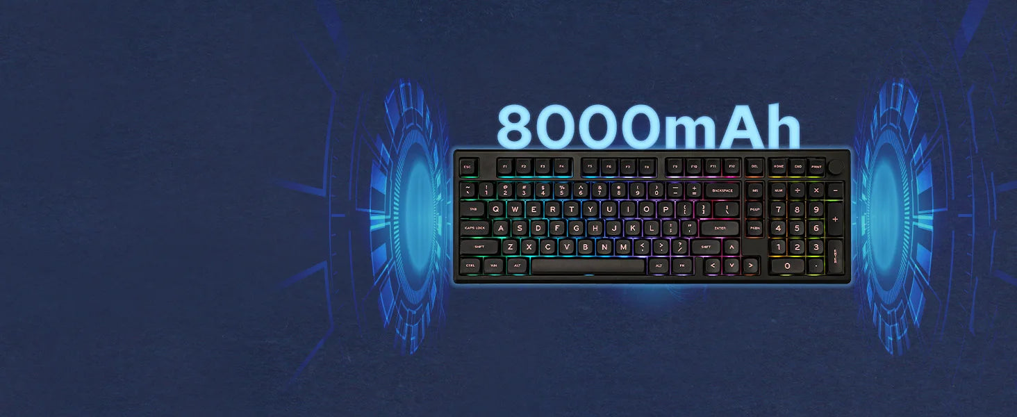 EPOMAKER Galaxy100 1800 ANSI US Layout QMK/VIA Wired/BT5.0/2.4Ghz Aluminum Mechanical Gaming Keyboard with Knob