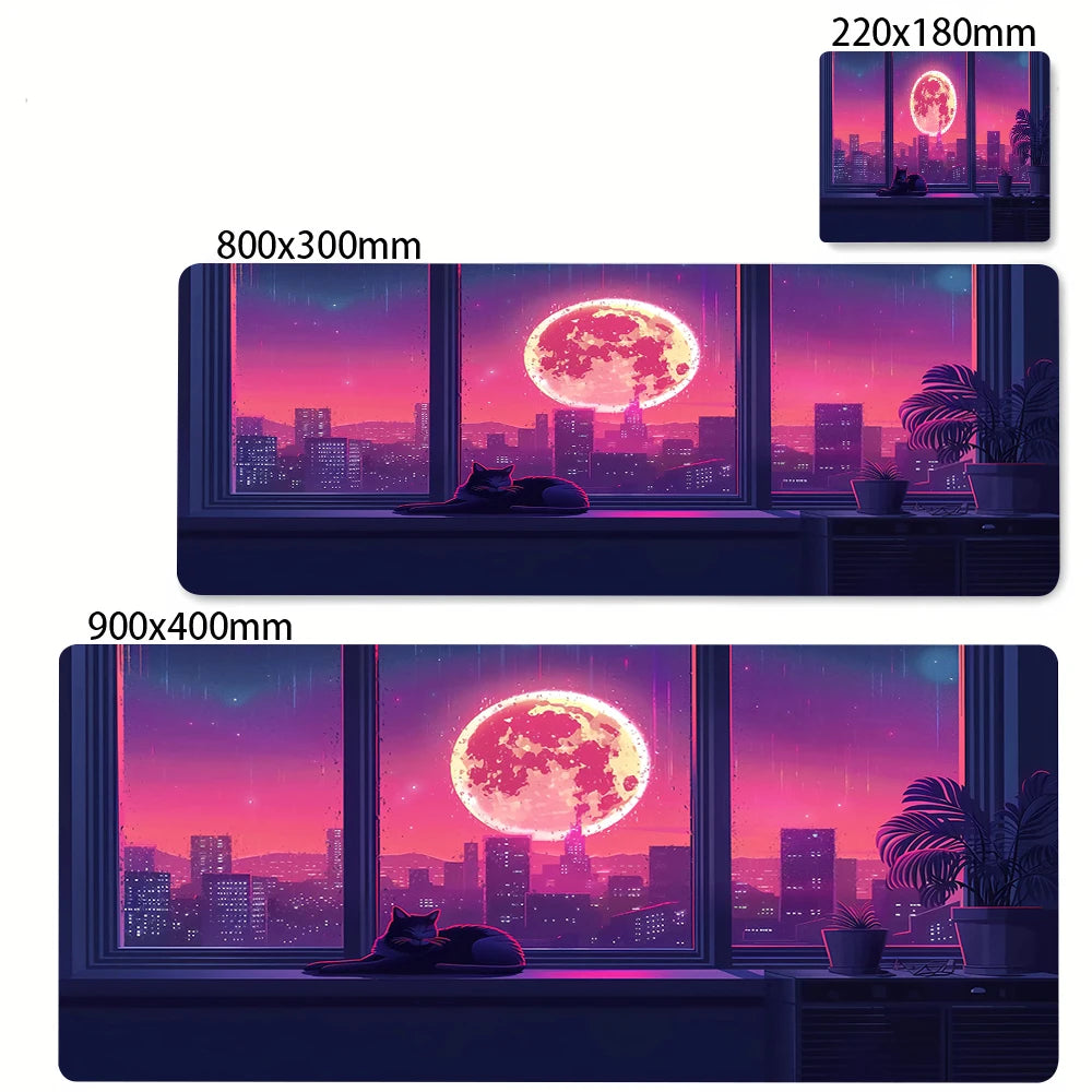 Space Earth Starry Sky Mouse Pad Gamer Pc Gaming Accessories Rubber Mat XXL Space Deskmat Keyboard Cabinet Mause Laptops Mats