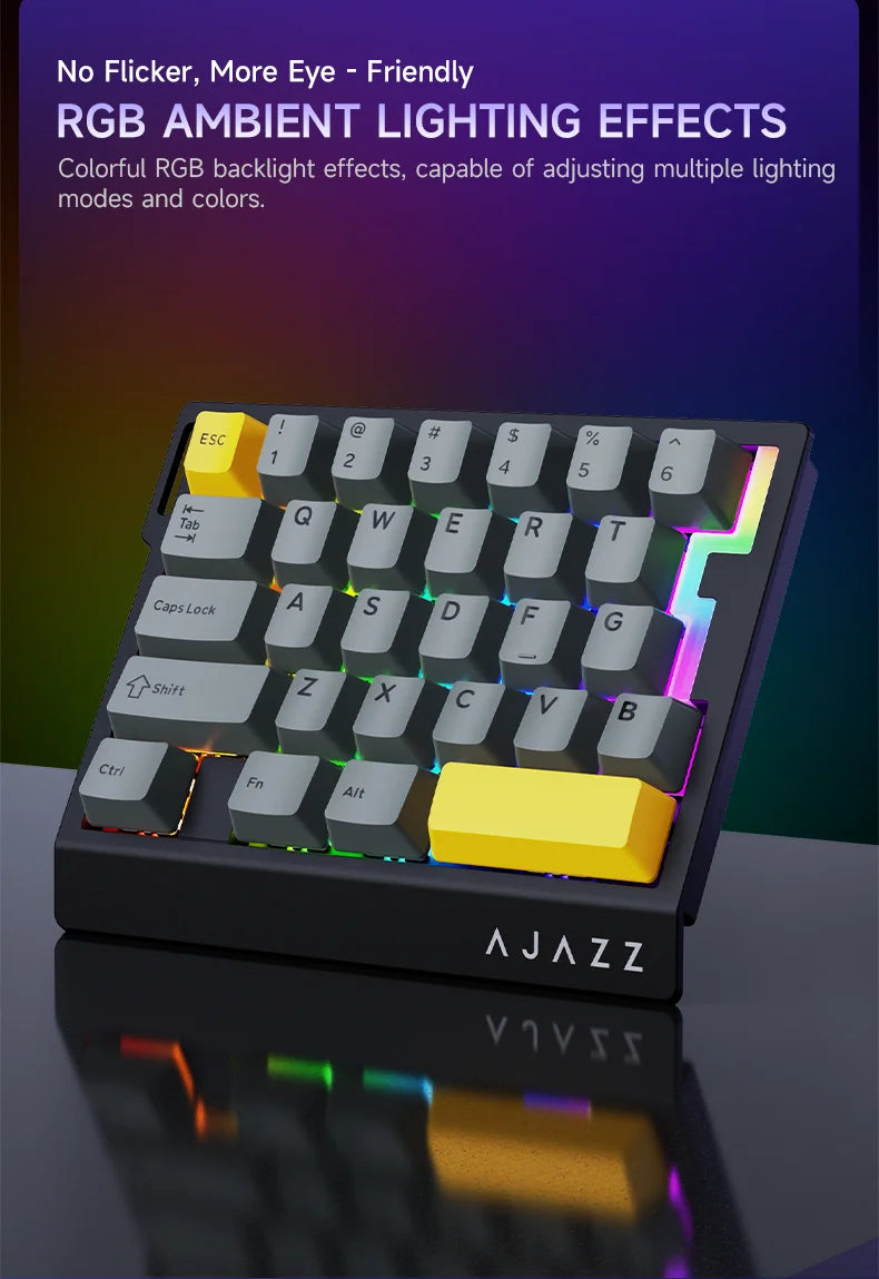 AJAZZ AK029 Wired Gaming Magnetic Switch Magnetic Rice Switch HIFI Edition, RGB Backlight, DIY Support