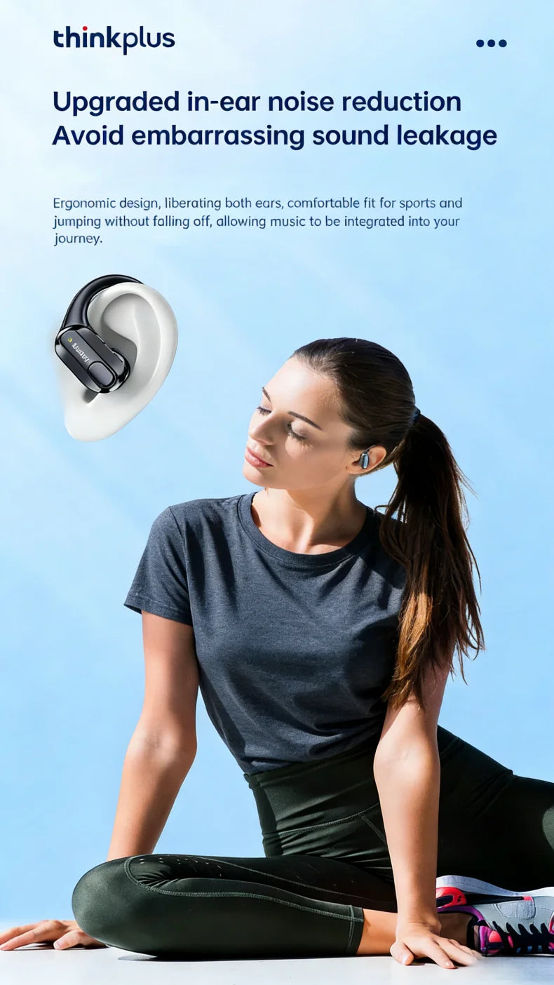 Original Lenovo XT80 Earhooks Sports Bluetooth Wireless Headsets with Mic,LED Power Display,ENC,Hifi Stereo Sound Gaming Headset