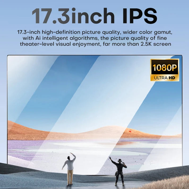 17.3-inch, Intel N5095, Windows 11, 16GB DDR4, 1TB SSD, Fingerprint Unlock, Gaming Laptop Backlit Notebook - WinSupport Tech