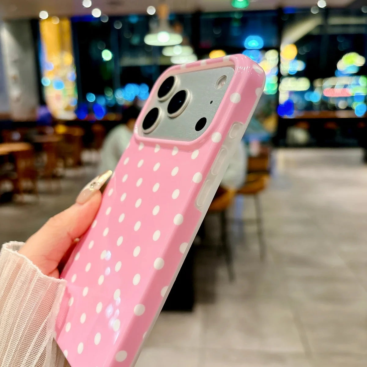 Korea Colorful Polka Dot Pattern Phone Case For iPhone 17 Air 16 15 14 13 Pro Max Circular Wave Point Shockproof Bumper Cover