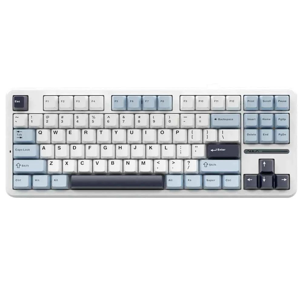AULA F87 Wireless Keyboard 87 Keys Compact TKL 3 Modes Gasket Gaming Keyboard Hot-Swap RGB Custom RGB Backlit Bluetooth Keyboard