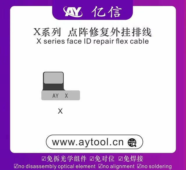 NEW AY A108 Tag Face id Flex Cable for IPhone X-11 12 13 14 15 ProMax Dot Matrix Repair No-alignment NO-soldering No-disassembly