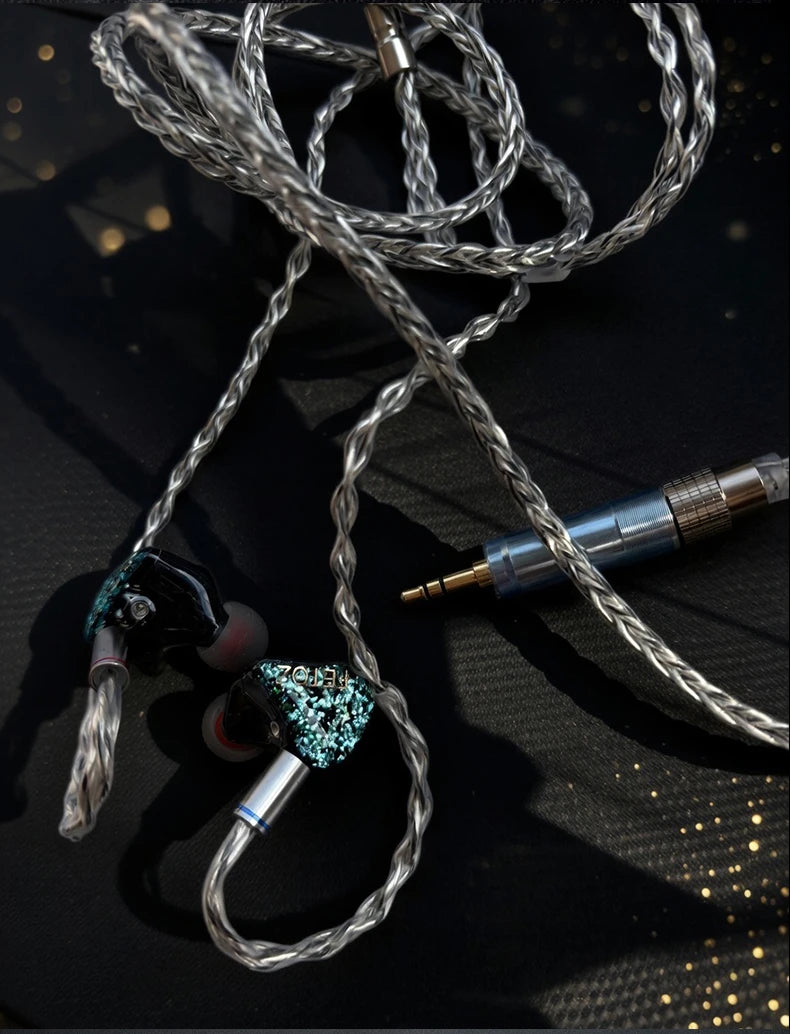 FETOZ 1DD+2BA+2EST Electrostatic Headphones Hybrid 2Pin0.78mm Audiophile In-ear Earphone 3.5mm/4.4mm/typec HiFi Wired Headphones