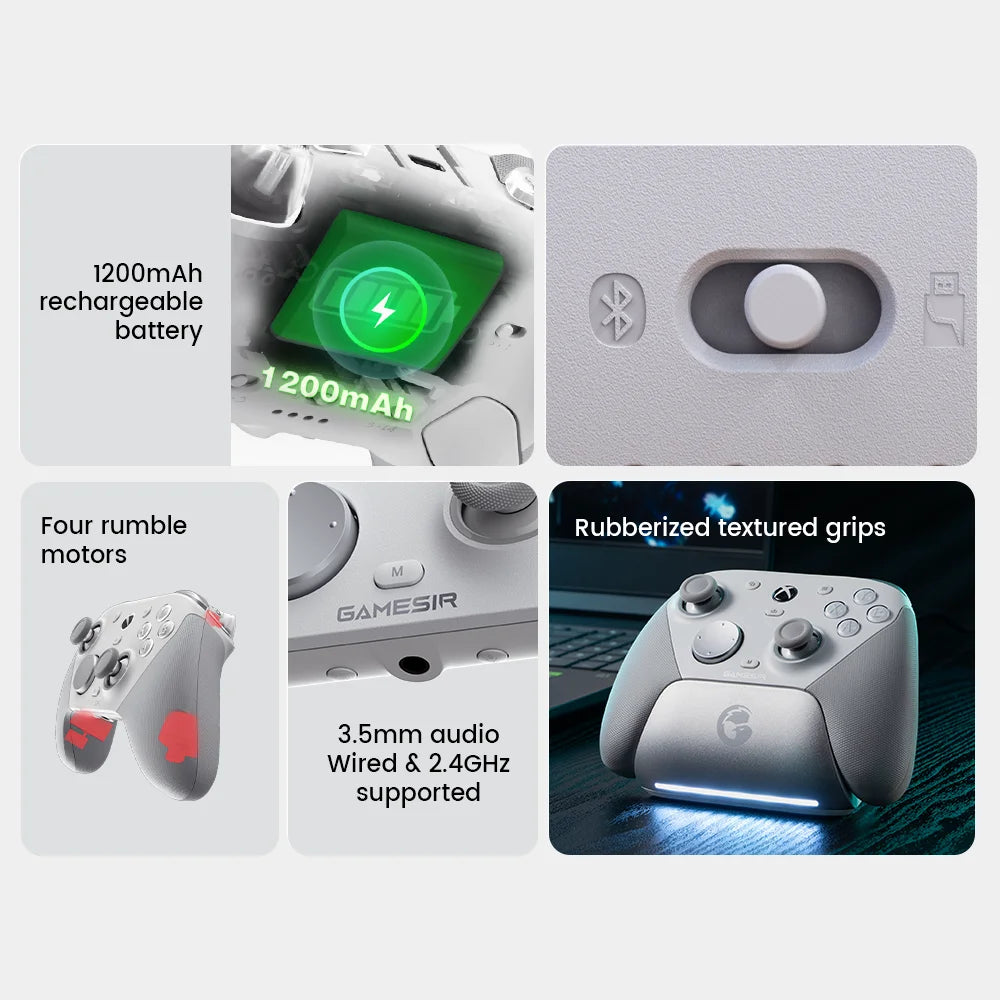 GameSir G7 Pro Xbox Series X|S Controller – Wired for Xbox, Wireless for PC, Bluetooth for Android – Hall Effect, Charging Dock