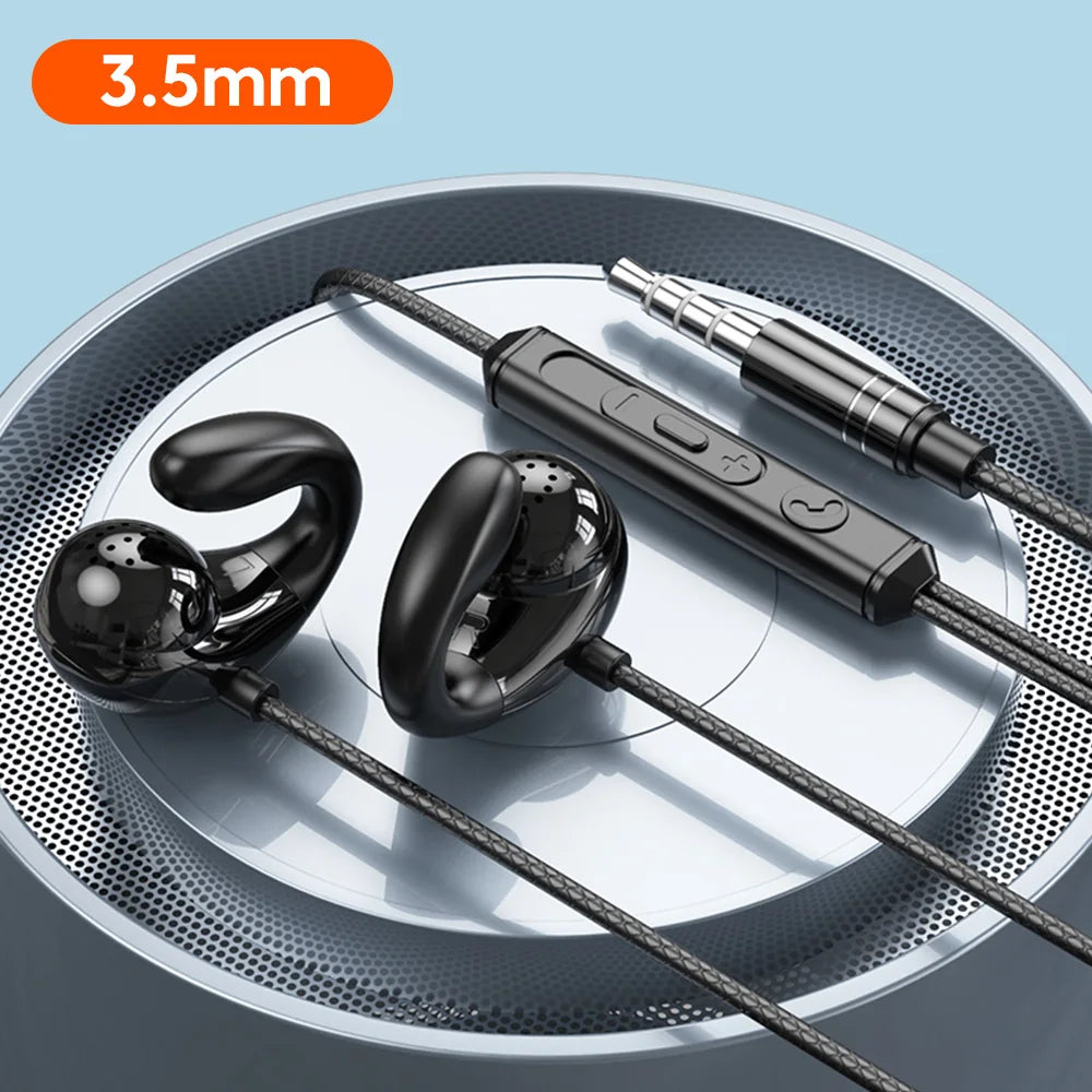 Type C Over-ear Wired Headphones With 3.5mm Ear Clips Non-inferior Earphones Wireless Control With Microphone Limited Editio