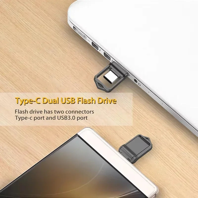 DIXSG Dual USB 3.0 + Type-C Flash Drive – High-Speed OTG Memory Stick