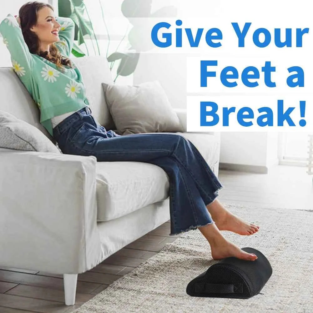 Memory Foam Office Foot Stool & Under Desk Footrest Leg Elevation Pillow for Gaming & Home Office