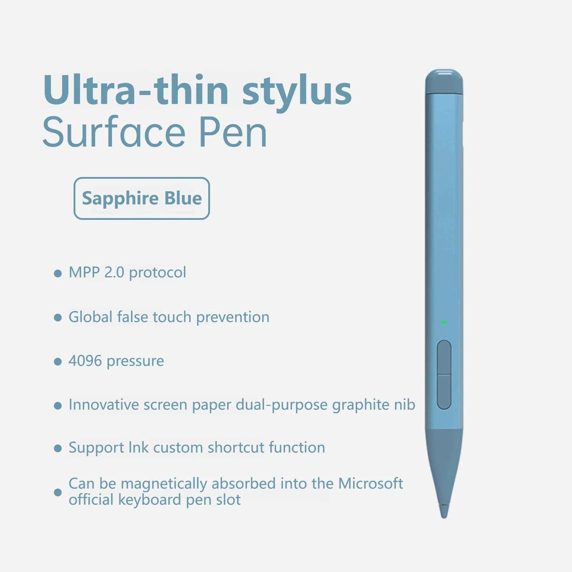 2025 New Color Microsoft Surface Pro 8/9/X/10/11 Bluetooth Magnetic Keyboard with Pen Slot,Touchpad and 7-color Backlit Keyboard