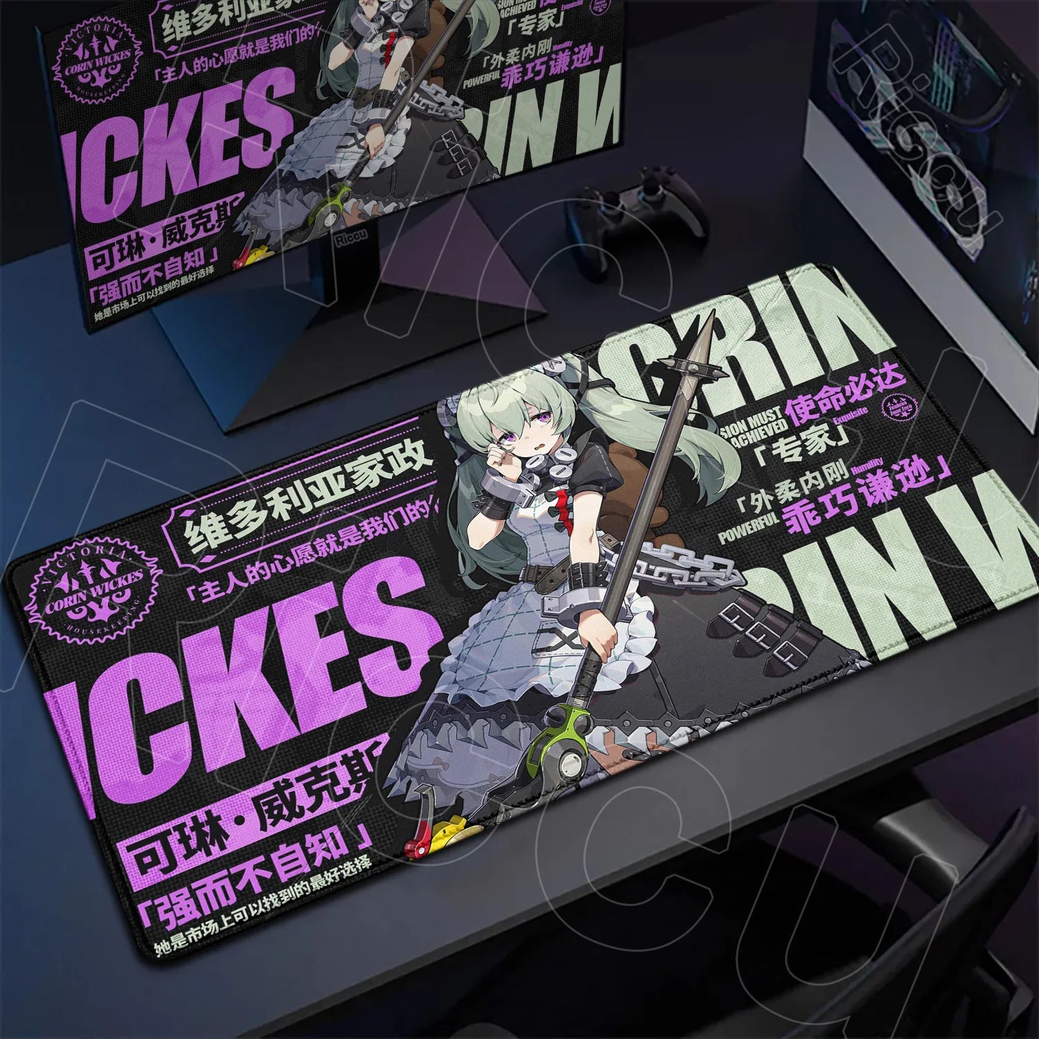 Hot Game Zenless Zone Zero New Mousepad 900x400mm Laptop Non-slip Keyboard Desk Pad XXL Anime Girl Hoshimi Miyabi Rubber Playmat
