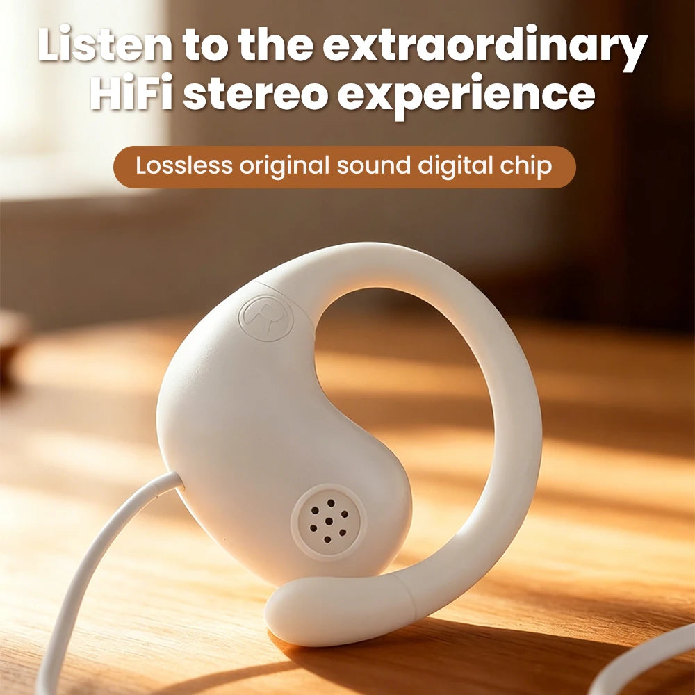 Type C Wired Over-Ear Headphones With Microphone for Music 3.5mm Digital Audio Headphones Not In-ear Type