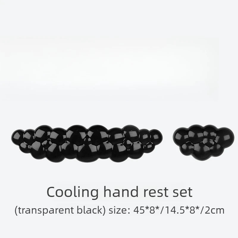 Cloud shaped silicone transparent wristband, mouse pad with wrist rest,non slip keyboard,ergonomic keyboard,mouse pad,wrist rest