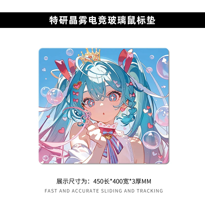 Large Tempered Glass Mouse Pad Extra Large FPS Esports Desk Pad Upgraded Smooth Custom Anti Slip Special Crystal Mist Surface